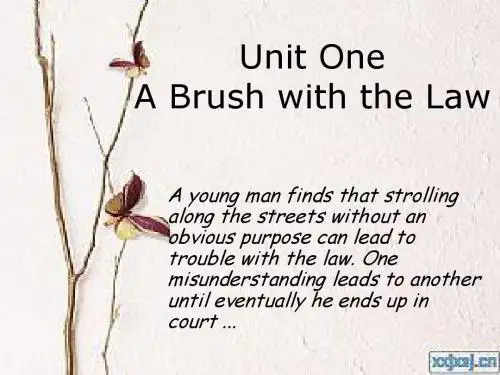大学英语精读第三册_Unit_One_A_Brush_with_the_Law(_课件修改版)