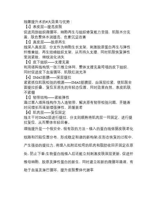 线雕提升术的6大效果与优势