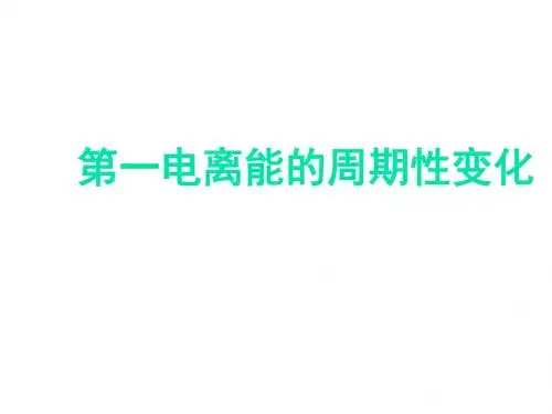 (201907)元素第一电离能的周期性变化