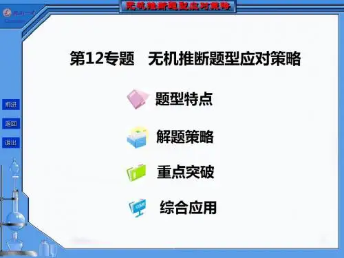 第12专题无机推断题型应对策略-PPT文档资料