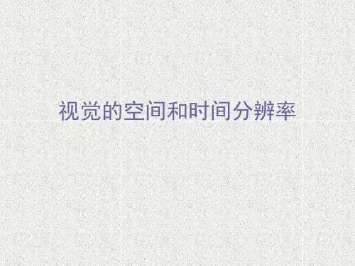 视觉的空间和时间