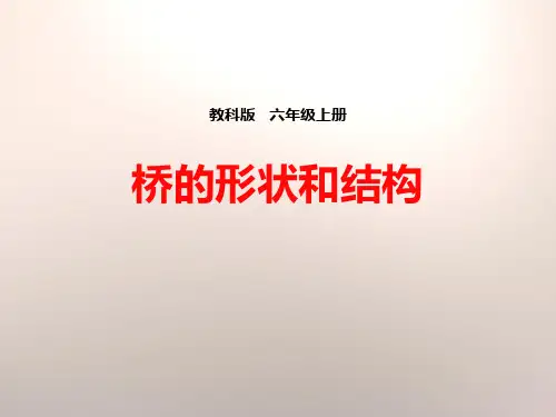 教科版六年级科学上册 (桥的形状和结构)形状与结构课件