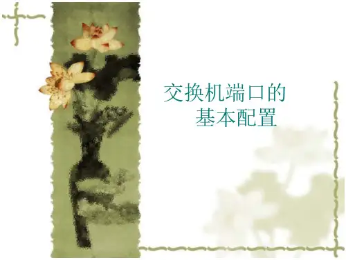 交换机端口基本配置课件