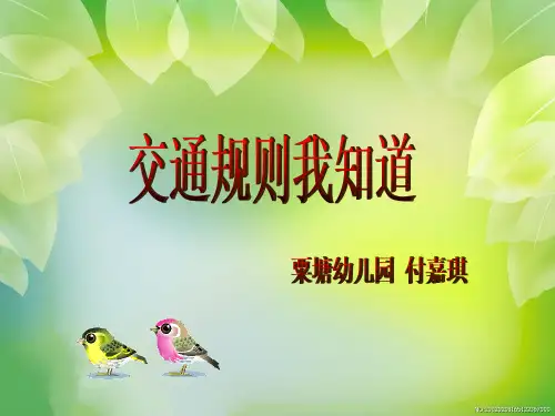 幼儿园 《交通规则我知道》课件.ppt