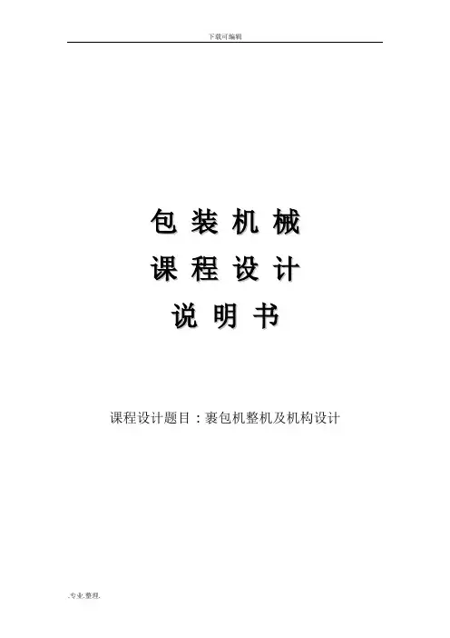 包装机械课程设计说明书范例
