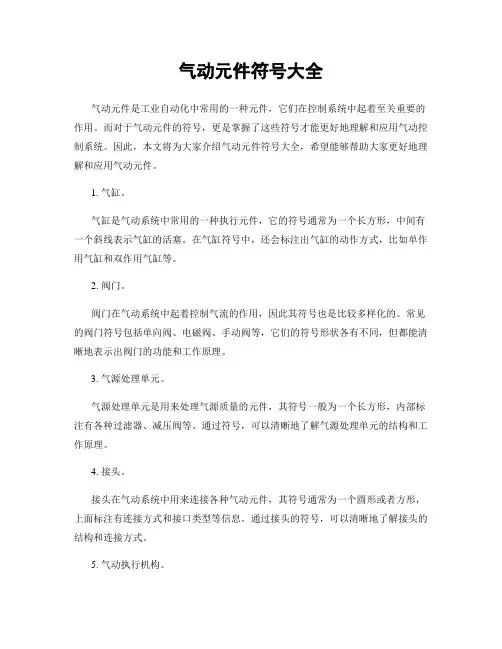 气动元件符号大全