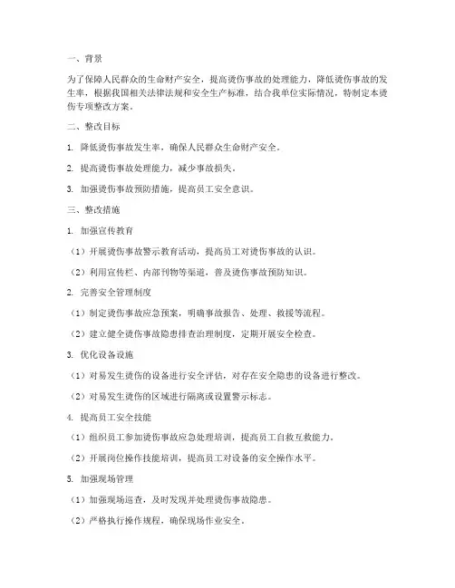 烫伤专项整改方案