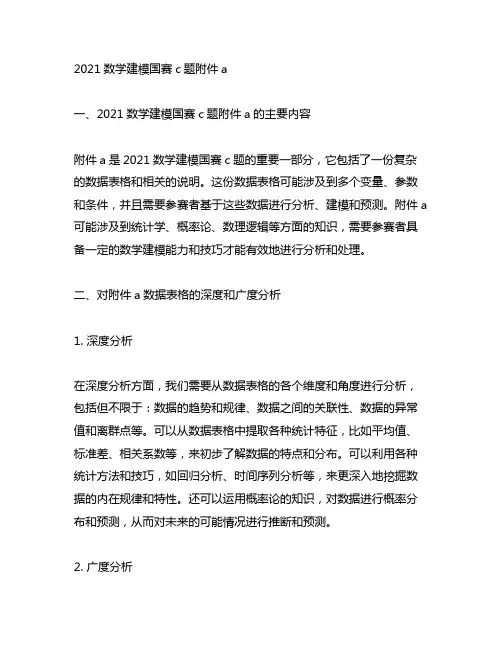2021数学建模国赛c题附件a