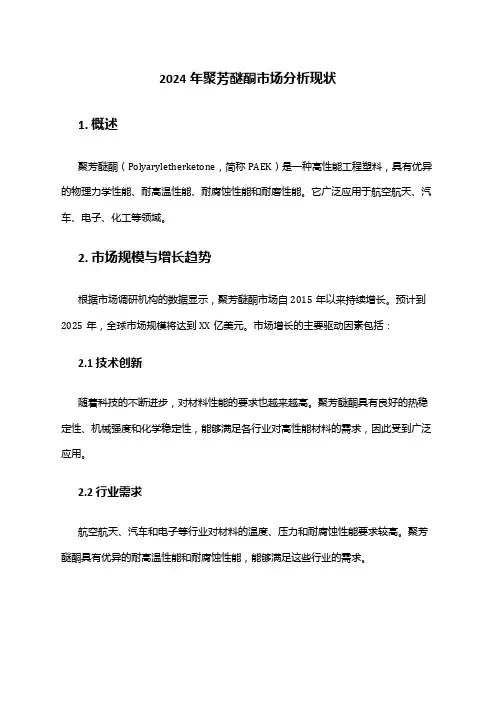 2024年聚芳醚酮市场分析现状