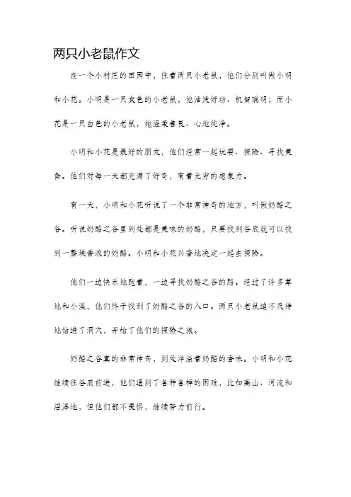 两只小老鼠作文