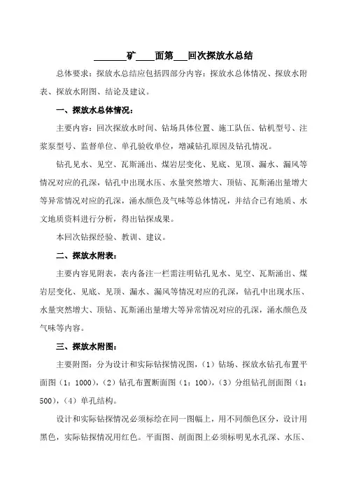 探放水总结