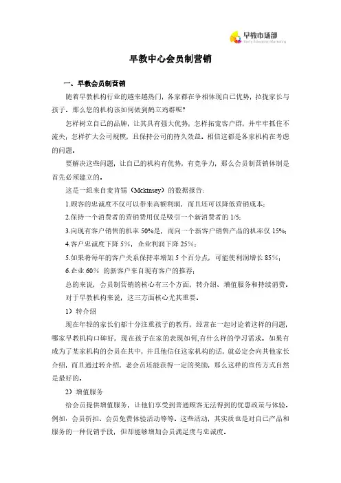 早教中心会员制营销