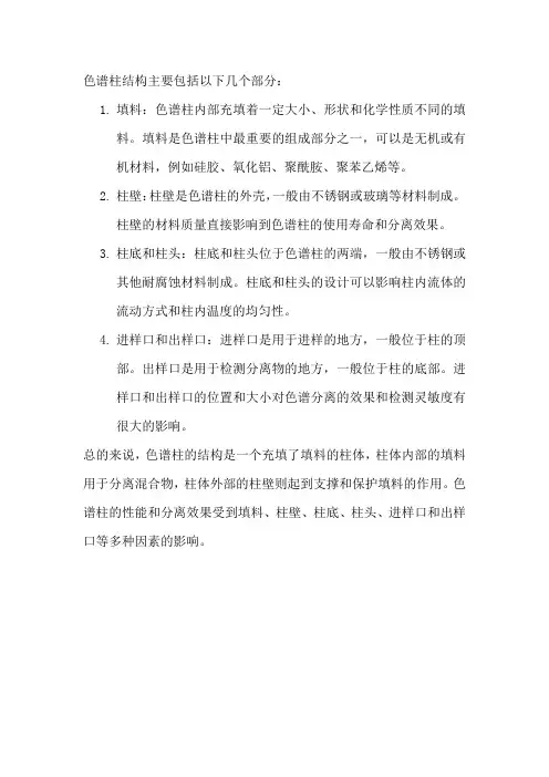 色谱柱结构