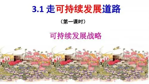 粤教版《道德与法治》九年级上册3.1.1《可持续发展战略》课件(34张PPT)