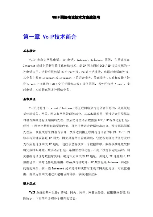 VoIP网络电话技术方案建议书