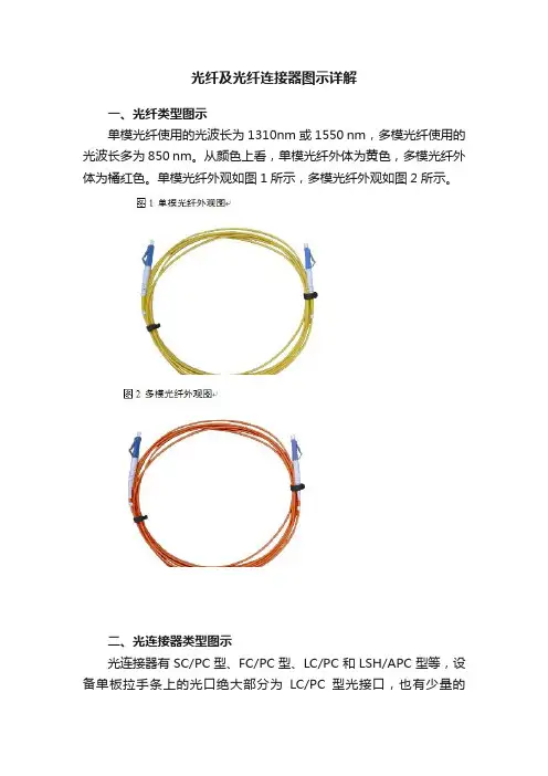 光纤及光纤连接器图示详解