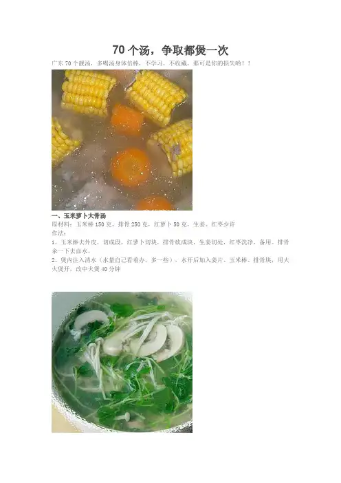70种广东汤做法大全.