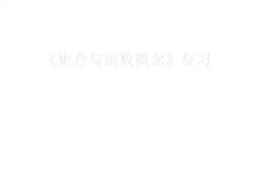 集合与函数概念复习课(新201907)