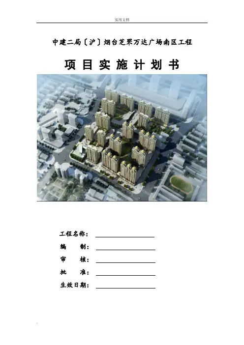 项目实施计划书样板