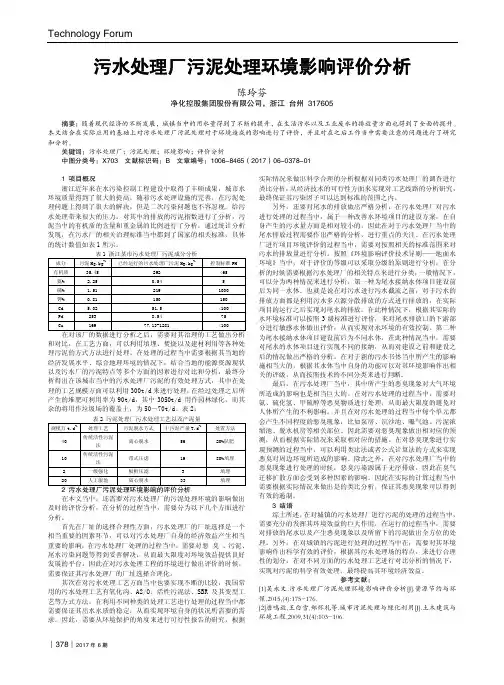 污水处理厂污泥处理环境影响评价分析