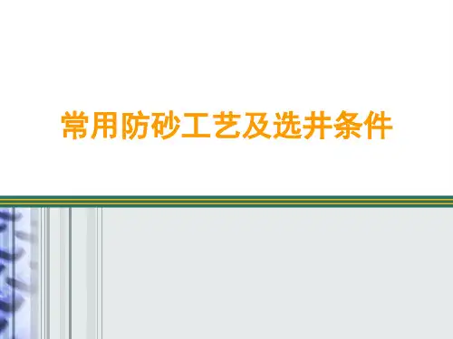 生产井防砂工艺简介