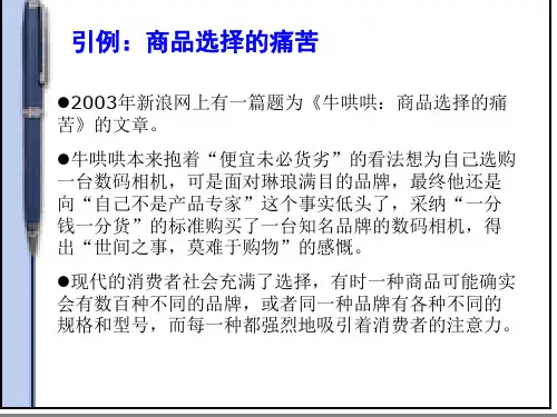第七讲 消费者购买决策分析
