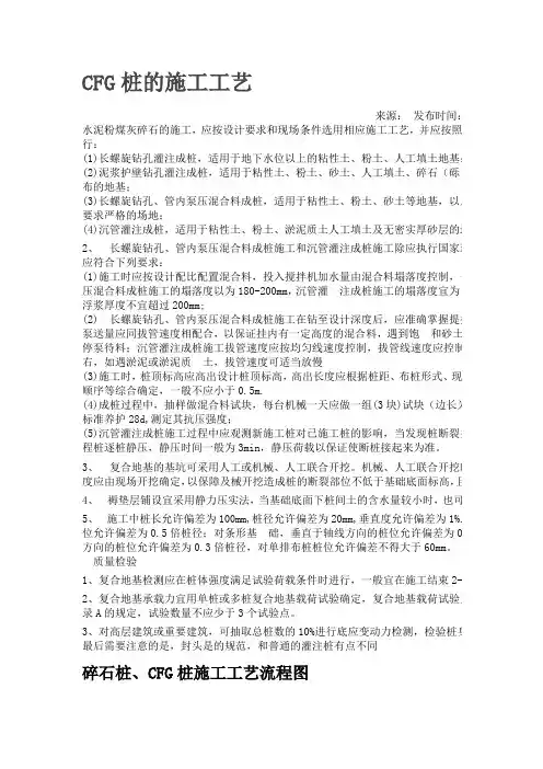 CFG桩的施工工艺详解