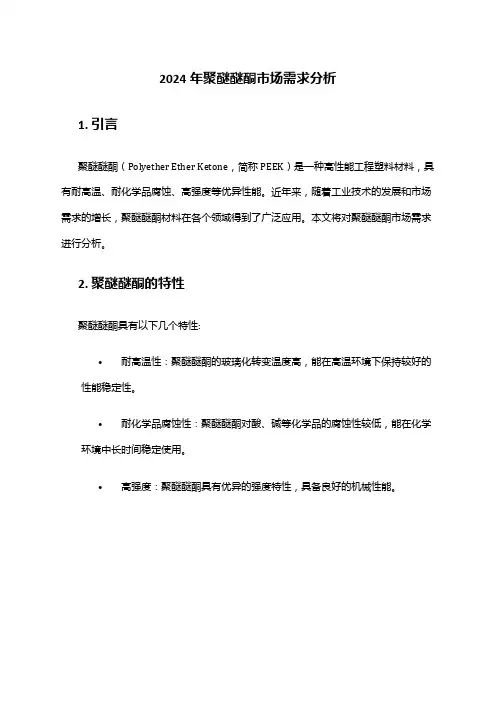 2024年聚醚醚酮市场需求分析