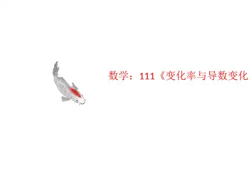 数学：111《变化率与导数讲义变化率问题》课件(新人教A版选修2-2)