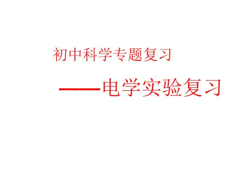 初中科学专题复习——电学实验