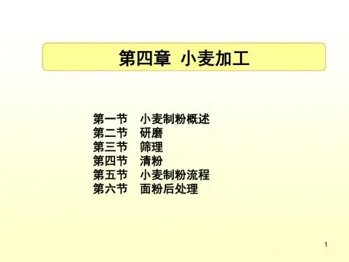 粮食加工学第四章小麦制粉