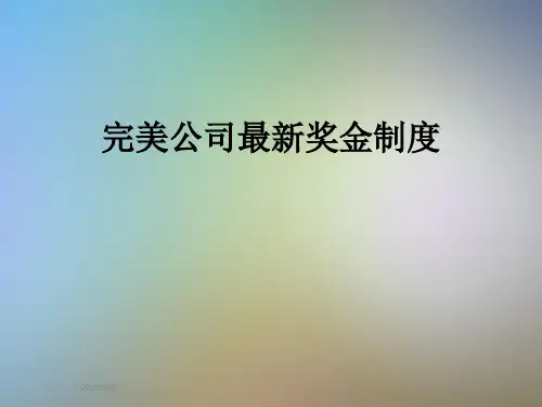 完美公司最新奖金制度