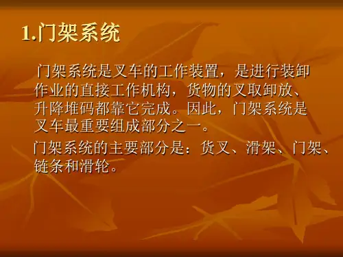 叉车起重系统分解