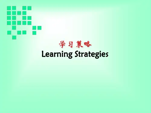 [心理学]学习策略