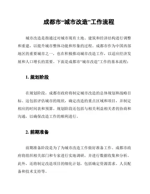 成都市“城市改造”工作流程