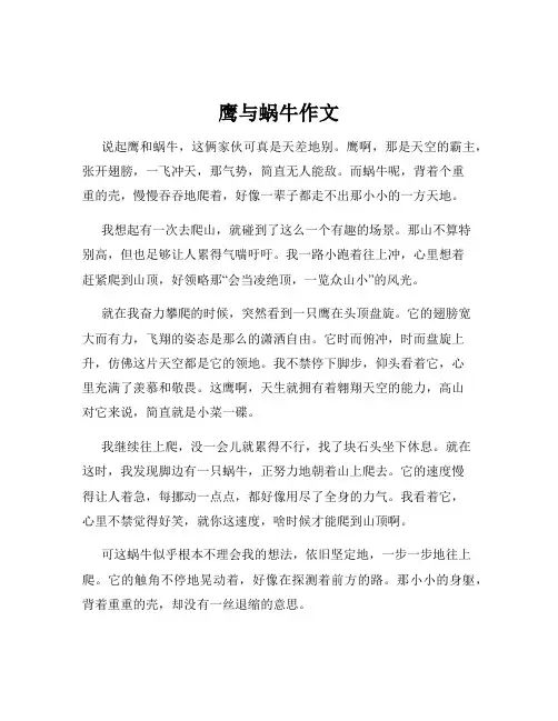 鹰与蜗牛作文