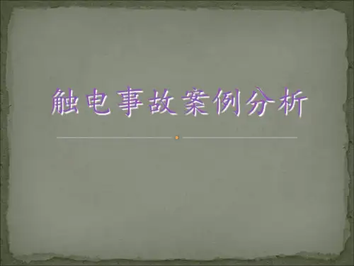 触电事故案例分析 ppt课件
