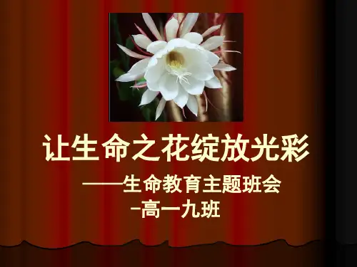 “生命教育”主题班会-10 .9