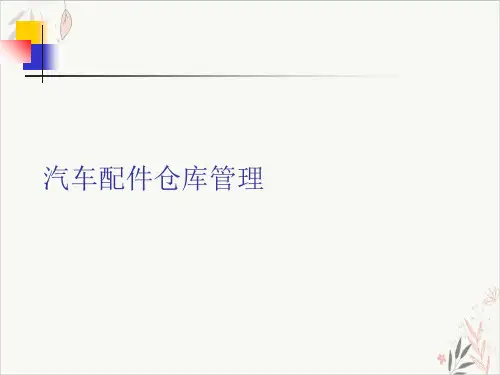 汽车配件仓库管理PPT课件