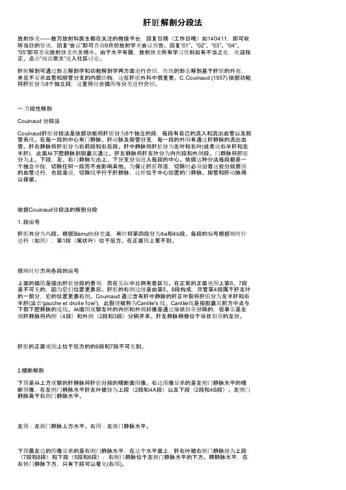 肝脏解剖分段法