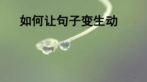 如何让句子变生动(课堂PPT)