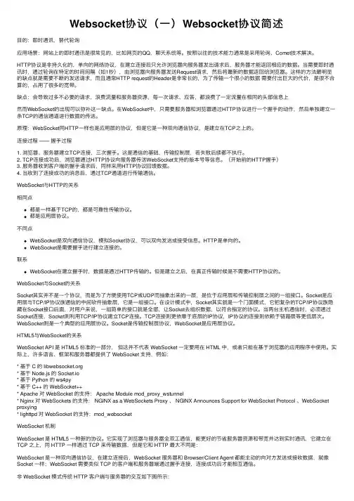 Websocket协议（一）Websocket协议简述