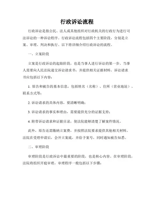 行政诉讼流程