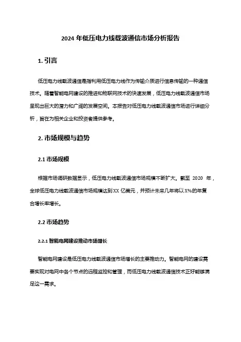 2024年低压电力线载波通信市场分析报告