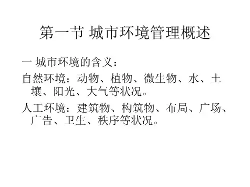 第十一章城市环境管理ppt课件