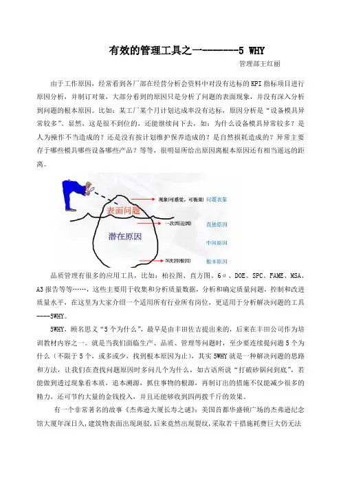 有效的管理工具之一----5WHY