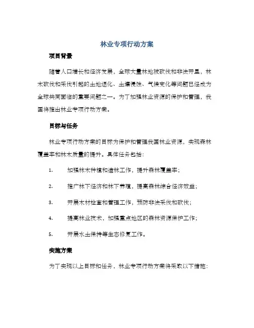 林业专项行动方案