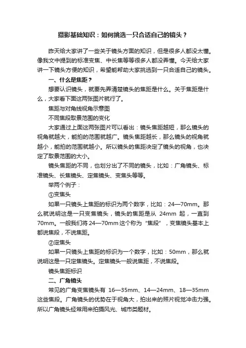 摄影基础知识：如何挑选一只合适自己的镜头？