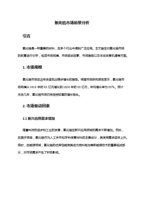 2024年氧化锆市场前景分析