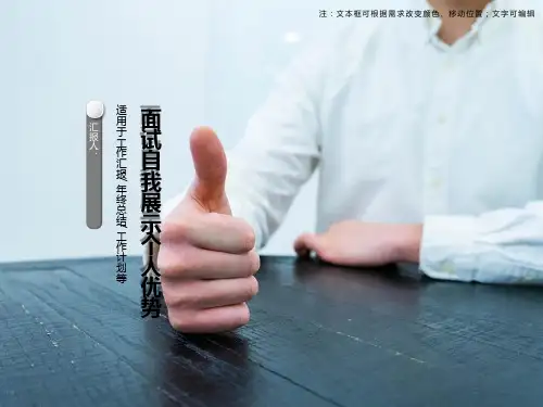 PPT 面试自我展示个人优势